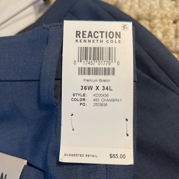 Kenneth Cole Reaction Stretch Slim Fit Dress Pants - Picture 3 of 6